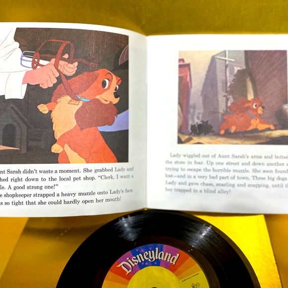 WALT DISNEY’S VTG 1979 STORY OF LADY AND THE TRAMP RECORD & 24p READ ALONG BOOK - Picture 7 of 16